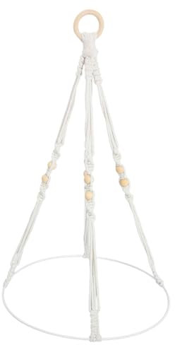 GAROZATION Cotton Rope Plant Hanger Macrame Hanging Basket for Indoor Outdoor Decor