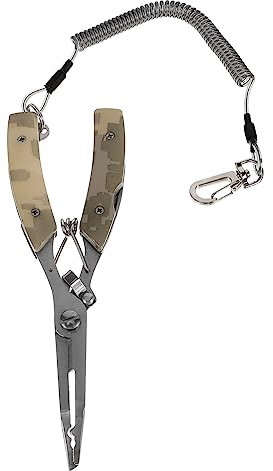 NULYLU Alicates De Pesca Multifunción Color Camuflaje Compactos y Portátiles para Cortar Alambre y Usar Escenarios De Pesca
