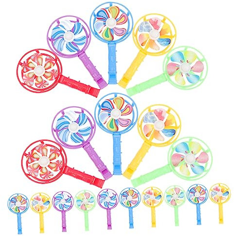 SUPVOX 20pcs Whistle Windmill Toys for Parties Pinwheel Noisemakers for Boys and Girls Cheering Props for Birthdays and Celebrations Random Color