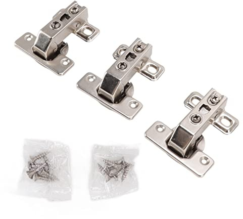 3pcs Folding Scharniere Zinklegierung 180 Grad Integral Kurzarm Scharnier -Set -Hardware für Schrankgarderobe Tür Tisch Premium geplattet schwere langlebige Scharniere für