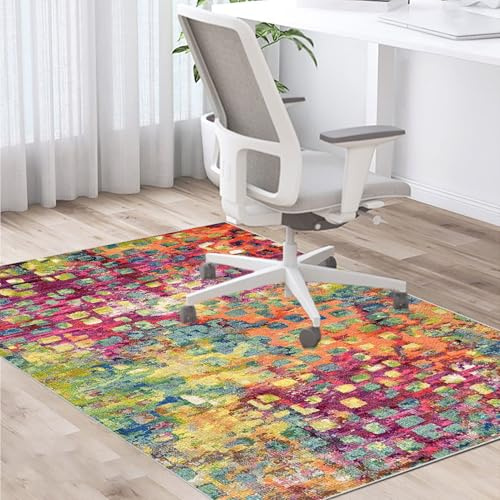 Bürostuhlmatte, rutschfest, maschinenwaschbar, Bodenschutz für Hartholz und Fliesen, ideal für Roll-/Gaming-Stühle, perfekt für Heimbüro und Spielzimmer, 120 x 140 cm