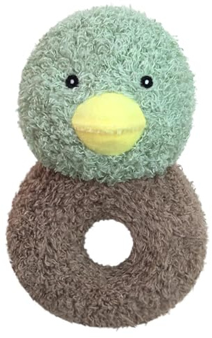Doindute Baby Mallard Duck Soft Rattle Toy, Plush Green Duck Infant Shaker Rattle Easy-Grasp Stuffed Animal Toy, Gifts for Newborns Babies Toddlers Boys Girls, 5.3 Inches