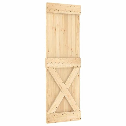NARVIK Massivholz Tür 70x210 cm - Kiefer unbehandelt - Türbeschlag für Innentüren - Natürliches Design & Langlebig