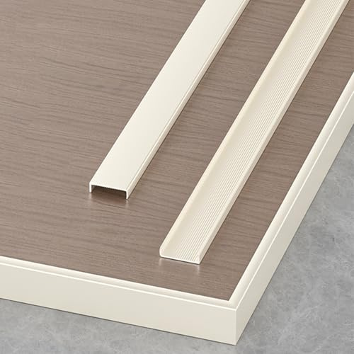 100 CM X 3 PCS Listón Transición En Forma U - Listón Transición Aluminio Suelos, Para Unir Huecos En Suelos Laminados, Perfiles Y Tapajuntas(Beige,W3.6cm)