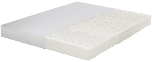 YAIXBNG Kallskummadrass, 180 x 200, 7-zons komfortskummadrass, 20 cm hög, H3, H2, ergonomisk kall skummadrass med handtag och överdrag, tvättbar klimatfiber quiltad med dragkedja runtom