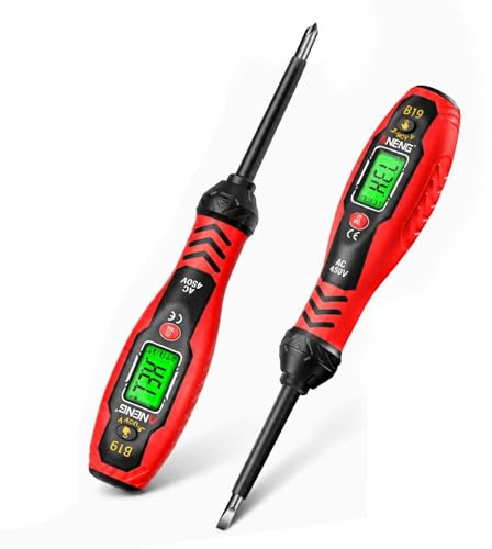 Spannungsprüfer Berührungslos mit Schraubendreher und LCD-Display, Elektrisches Prüfwerkzeug mit Dualbereich AC 11V/30V–1000V, 2 Stück für Elektroinstallation und Heimwerker