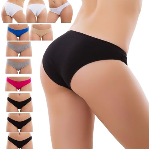 Toocool - Stock 12 Pezzi Slip Donna Mutandine Basic Elasticizzato Cotone Nuovo 170-12 [S/M,Multicolor]