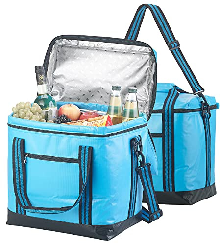PEARL Kühlbox faltbar: Faltbare Kühltasche mit Griffen, wasserdichte LKW-Plane, 26 l, 2er-Set (Kühltasche Isoliertasche, Zuammenfaltbare, Flexible)