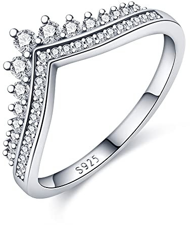 KUNSIR 925 Sterling Silber Ringe für Damen Liebesknoten Ringe Finger Federringe Schmuck Geschenke gekreuzte Ringe für Frauen mit Zirkonia Größe