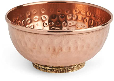 NKlaus Ø 11 cm ciotola in rame martellato brucia incensi ciotola per acqua santa 39140