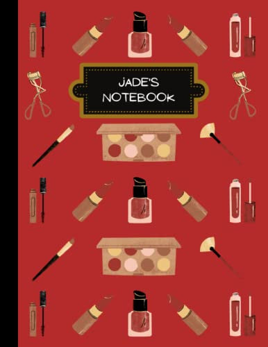 Jade's Notebook: Cute Personalised Makeup Inspired Lined Journal