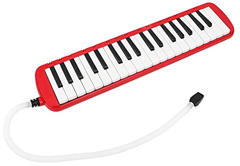 37 Tasten Blasinstrument Melodica Spielzeug Musikspielzeug Kinderinstrument Musikalisches Entdeckungsspielzeug Lernspielzeug mit Tasche für Anfänger üben Kinder Erwachsene Fotografie Performances Rot