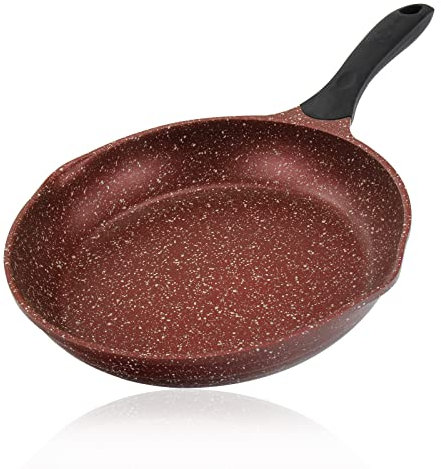 ROSSETTO Poêle à Frire Induction Fonte d'Aluminium avec deux bec verseur Antiadhésif sans PFOA Tous Feux dont Induction (Cherrywood, 28cm)