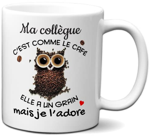 L'Esprit Des Anges Tasse-Mug - Ma Collègue c'est comme le Café - Idée Cadeau Entreprise Amie Travail Nouveau Job