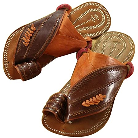Lässig Hallux Valgus Herren Sandalen,Jahrgang Offener Zeh Orthopädisch Flache Hausschuhe,Sommer Strand Ringzehenballen Gehende Flip Flops,für Plantarfasziitis/Fußkorrektur (Color : Khaki, Size : 45