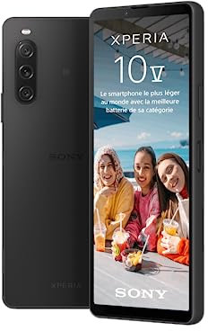 Sony Xperia 10 V Black - 6.1 Inch 21:9 Wide OLED - Triple lens - Lightweight & Compact - 3.5 mm audio jack - Android 13 - SIM free - 6GB RAM - 128GB