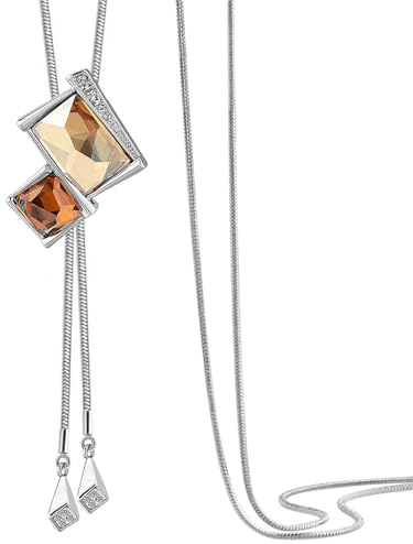 Tidefire Long Sweater Necklace Crystal Sweater Chain