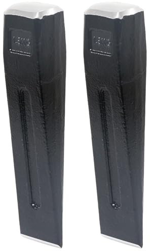 SPARES2GO Log Splitting Wedge Chisel Wood Fire Timber Splitter Maul Spikes (1.5KG, 8, Pack of 2)