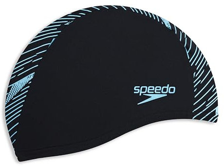 Speedo Boom Endurance + Cap Badekappen für Unisex Erwachsene, Schwarz/Blau, ONESZ