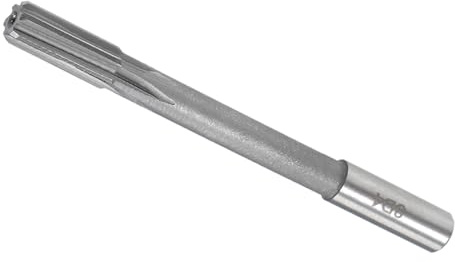 CoCud Chucking Reamer, 8mm Cutting Diameter 6 Flutes H8, High Speed Steel Round Shank Reaming Drill Bit - (Applications: for Aluminum Iron Copper Plastic Wood)