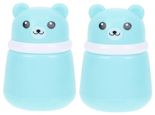 UPKOCH 2stücke Cartoon Puder Puff Box Für Tragbare Und Praktische Aufbewahrungslösung Verhindert Das Auslaufen Von Talkum Für Reisen Und Täglichen Gebrauch