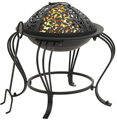 Caminetti Braciere con attizzatoio in acciaio 49 cm