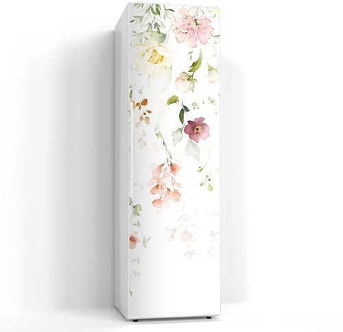DEQORI Magnetfolie für Kühlschrank 60x200 cm | Motiv Zarte Blütenpracht | dekorative Magnetmatte Gefrierschrank Schutz | Magnet Deko-Folie selbstklebend, magnetisch & wasserabweisend