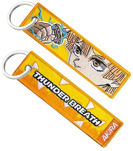Genérico Llavero Anime Demon, Llavero Moto, Coche, Mochila, Llaves, Llavero para Moteros, Llavero Original de Tela Manga