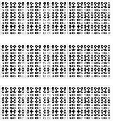 30 Stück 1-100 Zahlen Aufkleber,Number Stickers,Little Numbers,Zahlenaufkleber,Sticker,Schwarz Klebezahlen zum Aufkleben Selbstklebende Etiketten Wetterfest für Büro Heim Kinder,Inventarsortierung