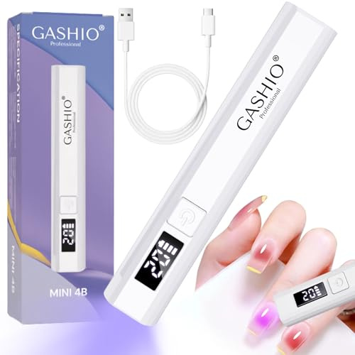 GASHIO® UV/LED Lampe für Gelnägel: Mini UV Lampe für Nägel【Schützen Sie die Haut】【Wiederaufladbar】Klein LED Nagellack Trocknergerät für Nagellack Aufbaugel Nail Tips nagelkleber Geschenke für Frauen