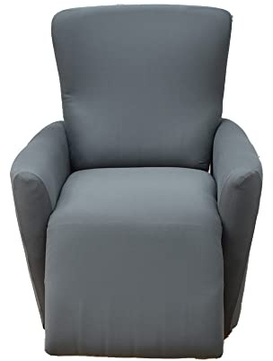 WJHDWYD 4-teiliger Komplettbezug for Relaxsessel, Stretch-Schonbezug for 1-Sitzer-Sessel mit Taschen, minimalistischer, waschbarer, Rutschfester Sesselbezug(Tinta Unita)