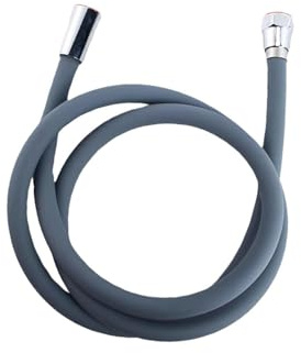 Tubo flessibile per doccia in silicone da 1,5 m, connettore filettato da 0,5 m, flusso d'acqua ad alta pressione in bagno resistente alla muffa