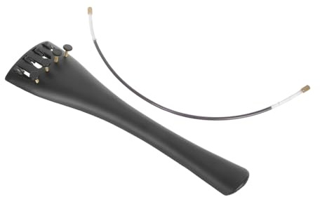 Cello Saitenhalterbrücke aus Aluminiumlegierung, Schwarz, 1satz | Feinstimmer, für Cello, Einfach zu Montieren, Zubehör Inklusive Tail Rope