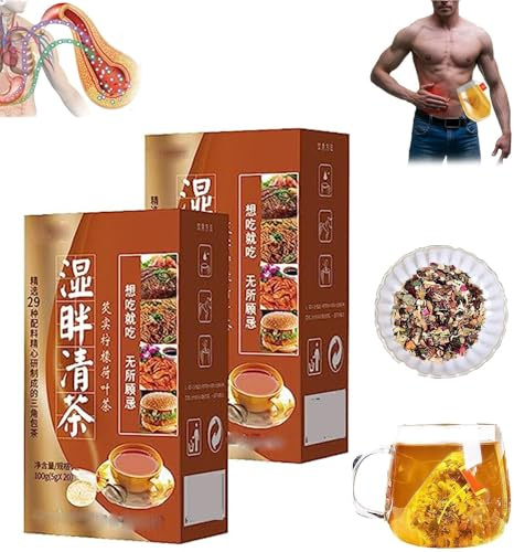 Té de Hierbas Chino de 29 Sabores para el Cuidado del Hígado,Té de apoyo al hígado,Té de cuidado del hígado de salud,Nutrir y proteger el hígado (2 Box)