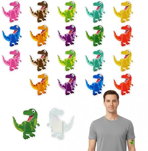 Pansements Sensibles pour Enfants avec Animaux Hypoallergéniques, Waterproof et Faciles à Enlever 20 Pansements en Forme de Dinosaures pour Peaux Sensibles
