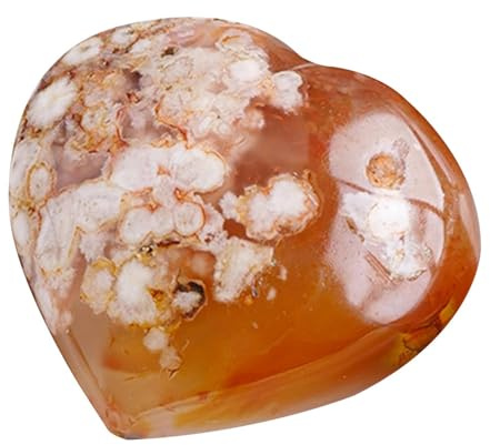 Amor de a punto – ágata de, piedra de palma de bolsillo en forma de corazón | Piedras Reiki versátiles en forma de corazón, prisma en, piedra