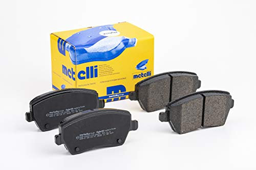 metelligroup 22-0485-0 Pastiglie Freno Anteriori E Posteriori, Made in Italy, Pezzo di Ricambio per Auto/Automobile, Kit da 4 Pezzi, Certificate ECE R90, Prive di Rame