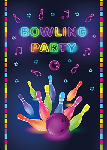 JuNa-Experten 6 Einladungskarten Bowling Mädchen Jungen Geburtstag Erwachsene Kindergeburtstag Geburtstagseinladungen Einladungen Geburtstagsparty Kartenset