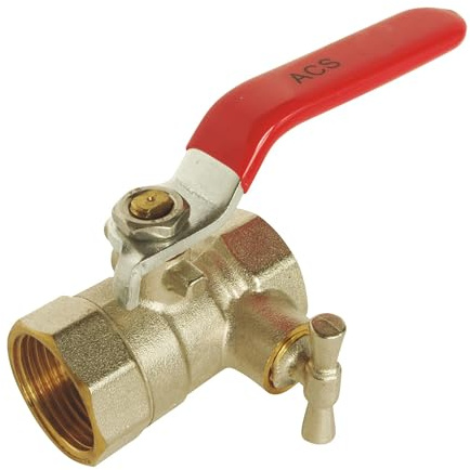 SOMATHERM FOR YOU - Kugelhahn mit doppeltem Auslass IG 26/34 - Flacher umkehrbarer Griff - Standarddurchgang - Verstärkte Dichtung mit 2 O-Ringen