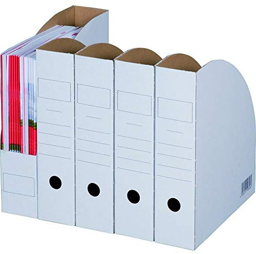 Archiv-Ablagebox weiß BIANCO Stehsammler 278 x 73 x 318 mm Archivsammler Zeitschriftensammler 20 Stück