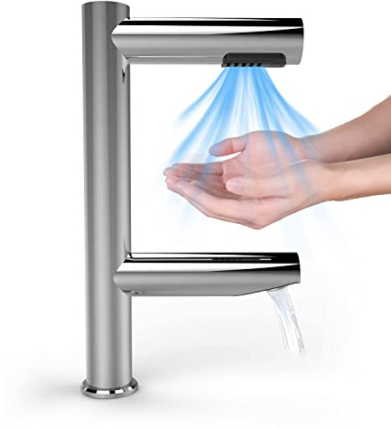 AIKE Air Tap Faucet High-Speed Hand Dryer Wash+Dry Model AK7130, Chrome