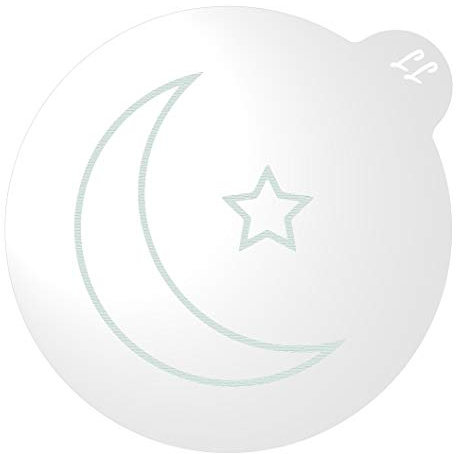 LissieLou Islamic Moon and Star Cookie Embosser Ramadan Eid Celebrations Icing Fondant Stamp - Clear