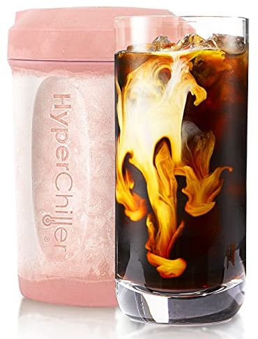 HyperChiller HC2RG Patented Iced Coffee/Beverage Cooler, New, Improved,Stronger and More Durable! Ready in One Minute, Reusable for Iced Tea, Wine, Spirits, Alcohol, Juice, Rose Gold