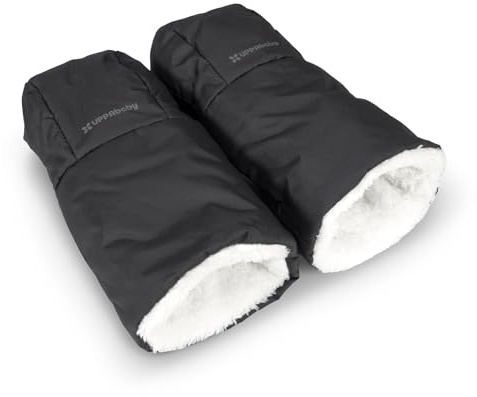 UPPAbaby CozyHandmuff - Easily Attaches to Stroller Handlebars - Ultra-Plush, Weather-Proof Hand Protection - Jake (Charcoal)
