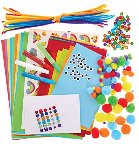 Baker Ross FX618 Regenbogenfarben-MegabastelPackung - 1er-Packung, Bastelzubehör für Kinder