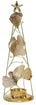 HEXEH Kerzenhalterhalter Desktop Romantische Weihnachten Revolving Laterne Stand Tablett Baum Form Hochzeit Party Rotierenden Kerzenhalter Dekoration Teelicht Kandelaber (Color : Large)