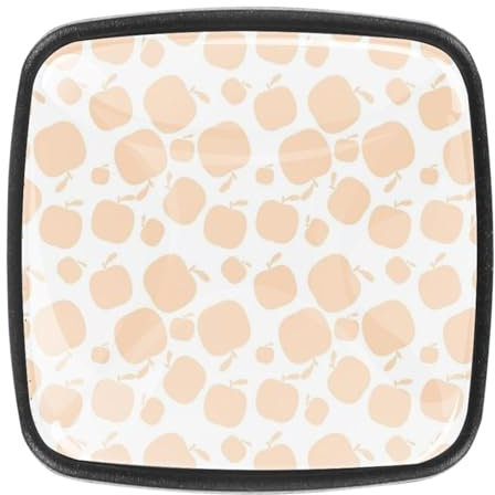 suojapuku Pomello quadrato per mobile, confezione da 4,modello di frutta,Ferramenta per armadietti da cucina per maniglie per cassettiere e cassettiere