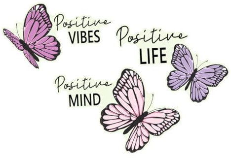 DOITOOL 1 Set Self-Adhesive Removable Butterfly Wall Stickers Glow Dark Decals for Bedroom Living Room Nursery Flower Window Decor PVC