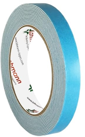 KLEBESHOP24 Duplocoll 918 Ruban adhésif double face effet miroir, Dimensions au choix, 1 mm d'épaisseur, en mousse PE blanche, Ruban adhésif de montage de qualité supérieure de Lohmann 12 mm x 5 m