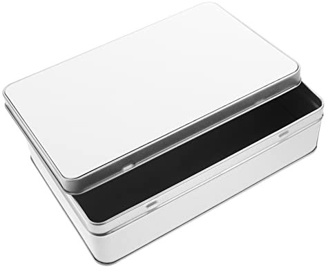 Gatuida Rechteckige Sublimationsdose aus Eisen für Süßigkeiten, Silber